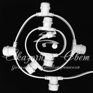 Белт-лайт двухжильный, 40 см, БЕЛЫЙ, 125 шт