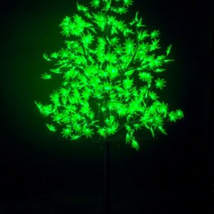 Светодиодное дерево «Клён», высота 2,1м, диаметр кроны 1,8м, зеленые светодиоды, IP 65, понижающий трансформатор в комплекте, NEON-NIGHT