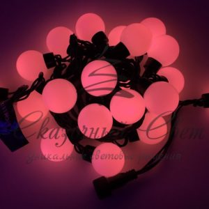 Гирлянда большие шарики, 5м, КРАСНАЯ, 220В