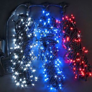 Гирлянда на дерево уличная 3 Нити по 20 м с контр, ТРИКОЛОР