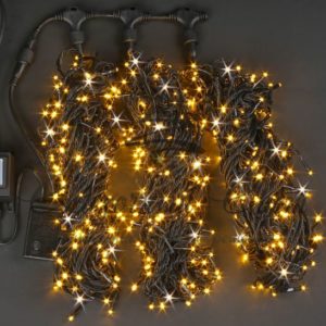 Гирлянда на дерево уличная 3 Нити по 20 м, флэш, ЖЕЛТЫЙ