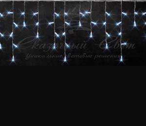 Гирлянда Бахрома 3х0.5 м БЕЛЫЙ, флэш, белая резина