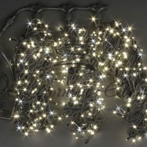 Гирлянда на дерево уличная 3 Нити по 20 м, флэш, ТЕПЛО БЕЛЫЙ