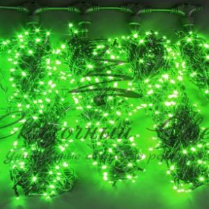 Гирлянда на дерево уличная 5 Нитей по 20 м, ЗЕЛЕНЫЙ