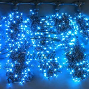Гирлянда на дерево уличная 5 Нитей по 20 м, СИНИЙ