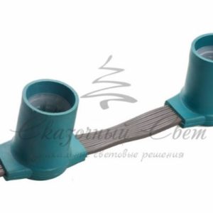 5BLС-E27-165-6-240V, Белт-лайт 5-ти пр. влагозащищ. ЗЕЛЁНЫЙ патрон СЕРЫЙ шлейф