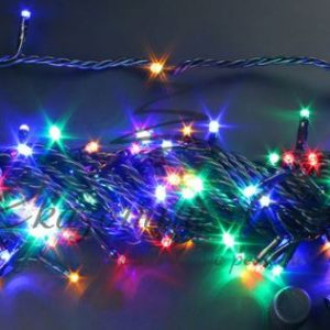 Гирлянда Нить 10 м, 24В, МУЛЬТИ, черный провод