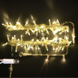 Гирлянда Нить 10 м, 24В, колпачок, Теплый белый, белый провод