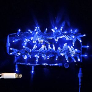 Светодиодная гирлянда Нить 10 м, 24В, герметичный колпачок, IP65, постоянного свечения, соединяемая, белый провод, Синяя