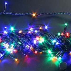 Гирлянда Нить 10 м, 24В, флэш, МУЛЬТИ, черный провод