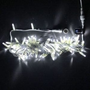 Гирлянда Нить 10 м, 24В, флэш, БЕЛЫЙ, прозрачный провод
