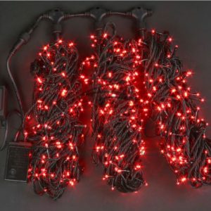 Гирлянда на дерево уличная 3 Нити по 20 м с контр, КРАСНЫЙ
