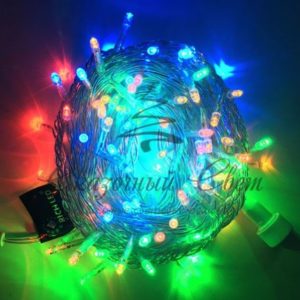 Гирлянда Нить 10 м, 220В, МУЛЬТИ, прозрачный провод