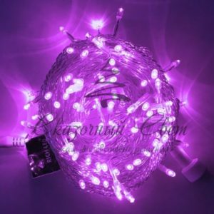 Гирлянда Нить 10 м, 220В, ФИОЛЕТ, прозрачный провод