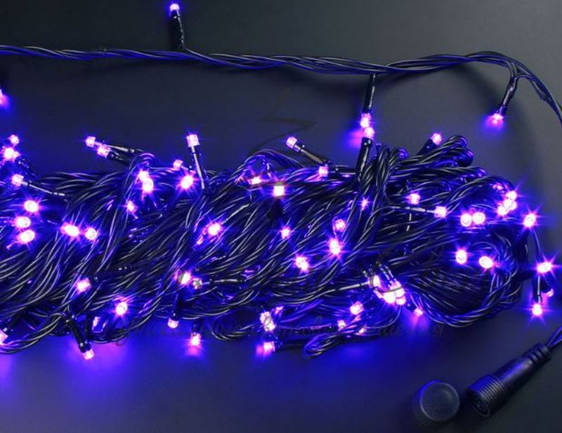 Гирлянда Нить 20 м, 2-кан, СОЕД, ФИОЛЕТОВАЯ