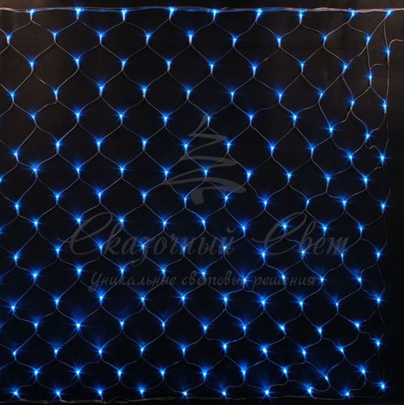 Гирлянда Сетка 2х1.5 , СИНИЙ+БЕЛЫЙ