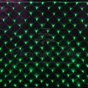 Гирлянда Сетка 2х3 ЗЕЛЕНЫЙ