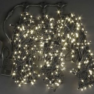 Гирлянда на дерево уличная 3 Нити по 20 м с контр, ТЕПЛО БЕЛЫЙ