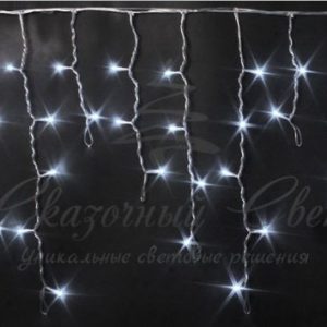 Гирлянда Бахрома 3х0.5 м БЕЛЫЙ, черный провод