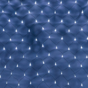 Гирлянда-сеть 2х2м, черный ПВХ провод, постоянное свечение, белая