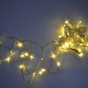 Гирлянда Айсикл 2х0,6 м, белый провод КАУЧУК, свечение тепло-белое