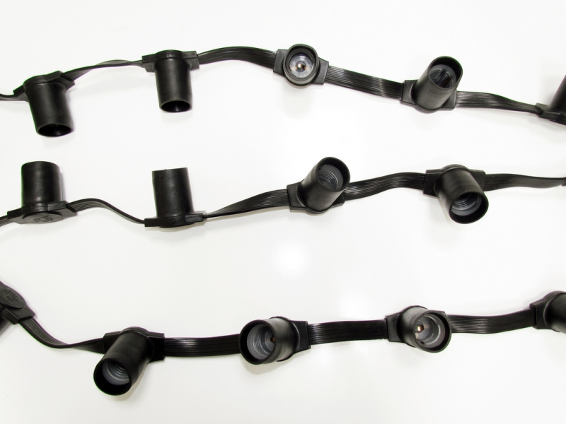 5BLС-E27-165-6-240V, Белт-лайт 5-ти пр. влагозащищ. ЧЁРНЫЙ