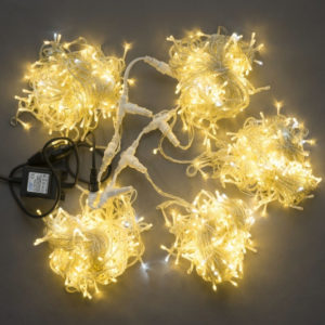 Гирлянда-спайдер Flash 5х20м, 1000LED, прозрачный провод, белый тёплый/белый флэш