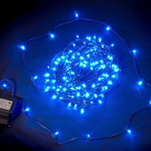 Клип-лайт, длина 100М без трансформатора, синий, темно-зеленый провод