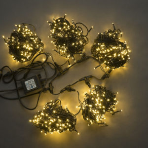 Гирлянда-спайдер 5х20м, 1000LED, черный провод, белый тёплый