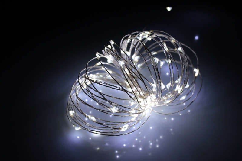 Гирлянда Роса 10м, белая