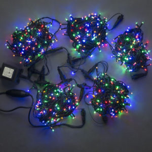 Гирлянда-спайдер 5х20м, 1000LED, черный провод, мульти