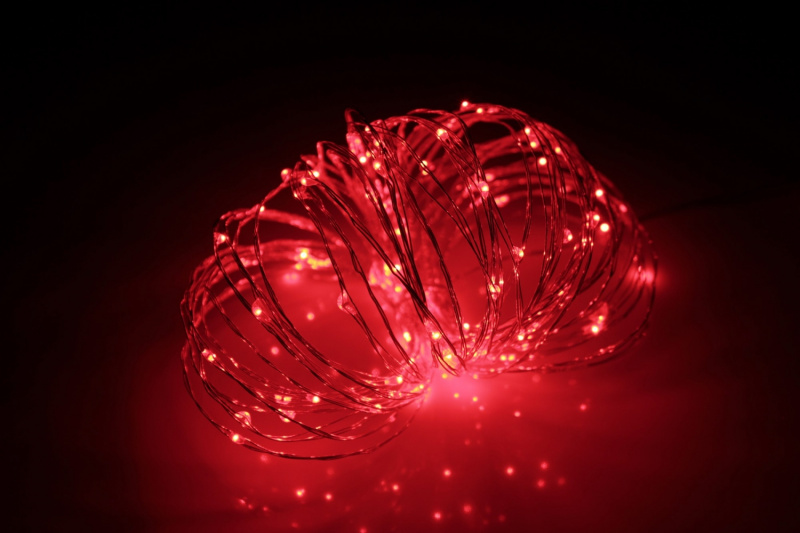 Гирлянда Роса 20м, красная