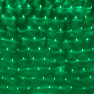 Гирлянда-сеть 2х3м, черный ПВХ провод, с контроллером, зеленая