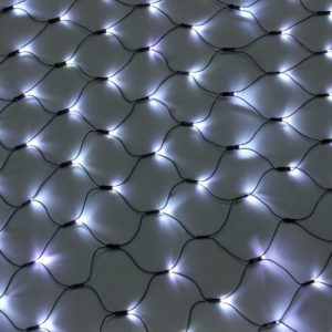 Гирлянда-сеть 2х1,5м, черный ПВХ провод, с мерцанием, белая (белый флэш)