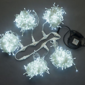 Гирлянда-спайдер Flash 5х20м, 1000LED, прозрачный провод, белый/белый флэш