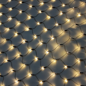 Гирлянда-сеть 2х3м, черный ПВХ провод, постоянное свечение, тепло-белая