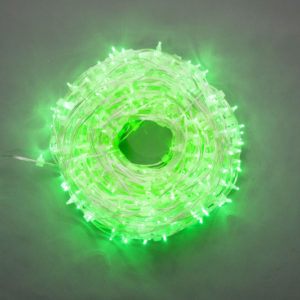 Клип-лайт Flash, длина 100М без трансформатора, зелёный/зеленый флэш, прозраный провод