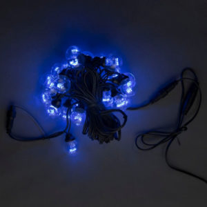 Белт-лайт с лампами LED-2BLR-40CM-10M-240V-B, синий/черный пр.