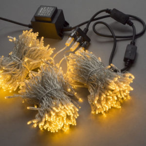 Гирлянда-спайдер Flash 3х20м, 600LED, прозрачный провод, желтый/желтый флэш