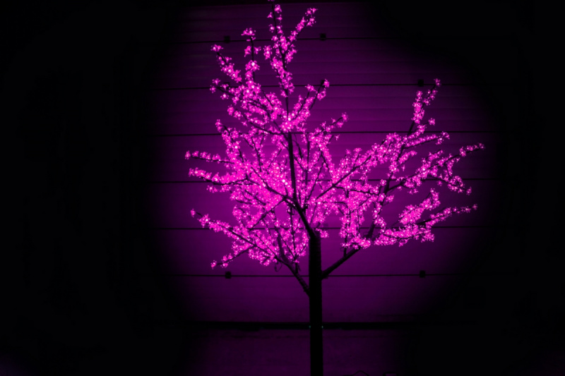 Сакура светодиодная 1728LED, H2,5м D2,0м, розовое