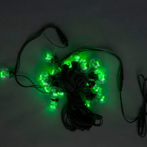 Белт-лайт с лампами LED-2BLR-50CM-10M-240V-G, зелёный/черный пр.