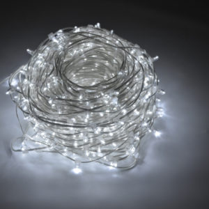 Клип-лайт, белый, прозрачный провод (с насадкой-колпачек)