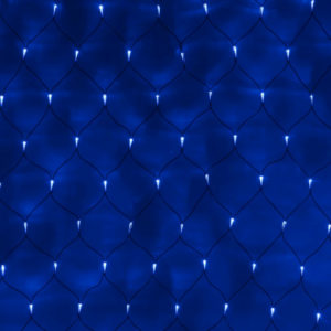 Гирлянда-сеть 2х4м, черный ПВХ провод, с контроллером, синяя