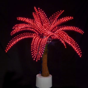 Светодиодные деревья Пальма Японская 1,2м, 2328 светодиодов, красная