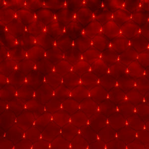 Гирлянда-сеть 2х3м, черный ПВХ провод, с контроллером, красная