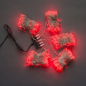 Гирлянда-спайдер Flash 5х20м, 1000LED, прозрачный провод, красный/красный флэш