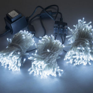 Гирлянда-спайдер Flash 3х20м, 600LED, прозрачный провод, белый/белый флэш