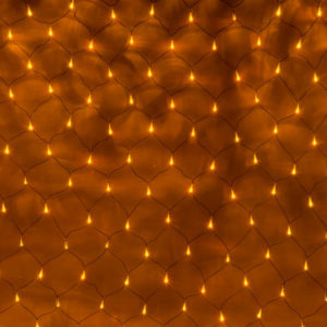 Гирлянда-сеть 2х2м, черный ПВХ провод, с контроллером, желтая