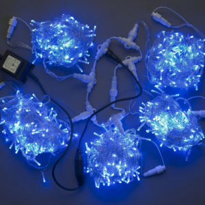 Гирлянда-спайдер Flash 5х20м, 1000LED, прозрачный провод, синий/синий флэш