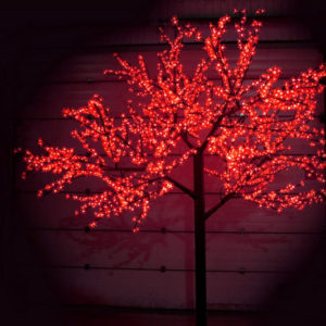 Сакура светодиодная 2688LED, H3,6м D3,0м, красное